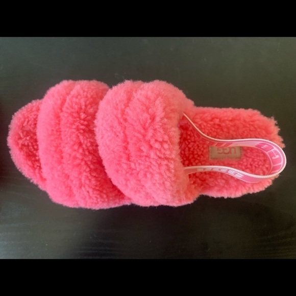 NEW UGG WOMENS OH FLUFFITA PINK ROSE SLIDES S/N 1120876. # Slipper Sandal - Picture 6 of 9